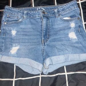 Jean Ripped Shorts